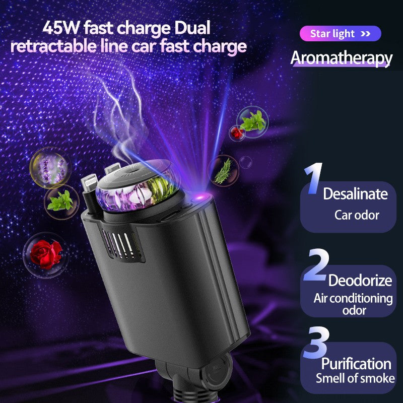 Multifunctional Purple Light Car Phone Charger Vehicle DealSniper.net