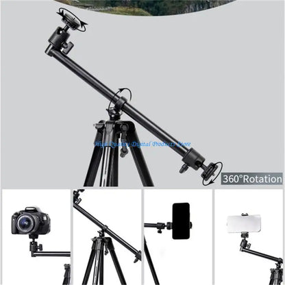 Professional Tripod Foldable Design for Video Recording Adjustable Height Stand Electronics DealSniper.net