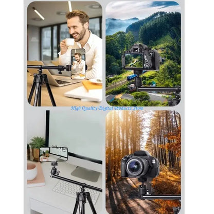 Professional Tripod Foldable Design for Video Recording Adjustable Height Stand Electronics DealSniper.net