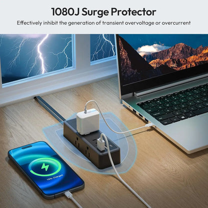 6-Outlet Power Strip Extension Power Cord Travel Adapter Electronics DealSniper.net