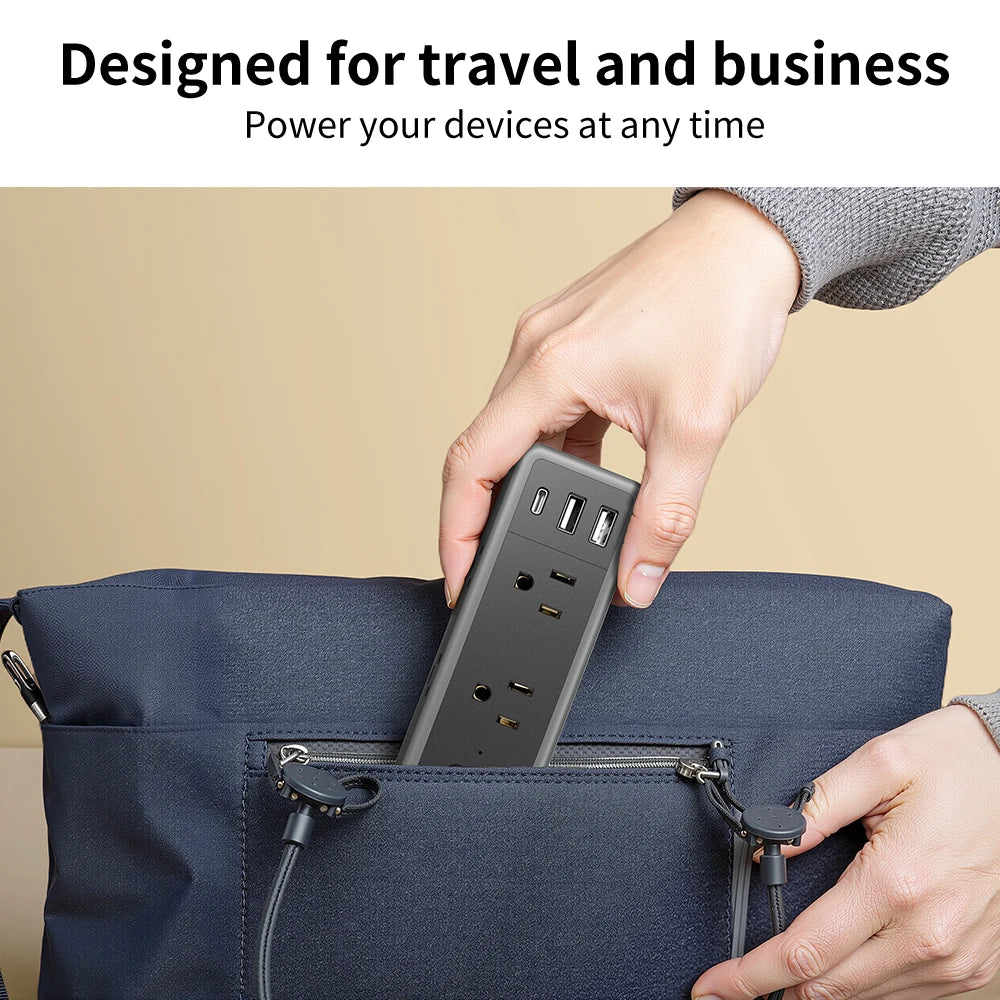 6-Outlet Power Strip Extension Power Cord Travel Adapter Electronics DealSniper.net