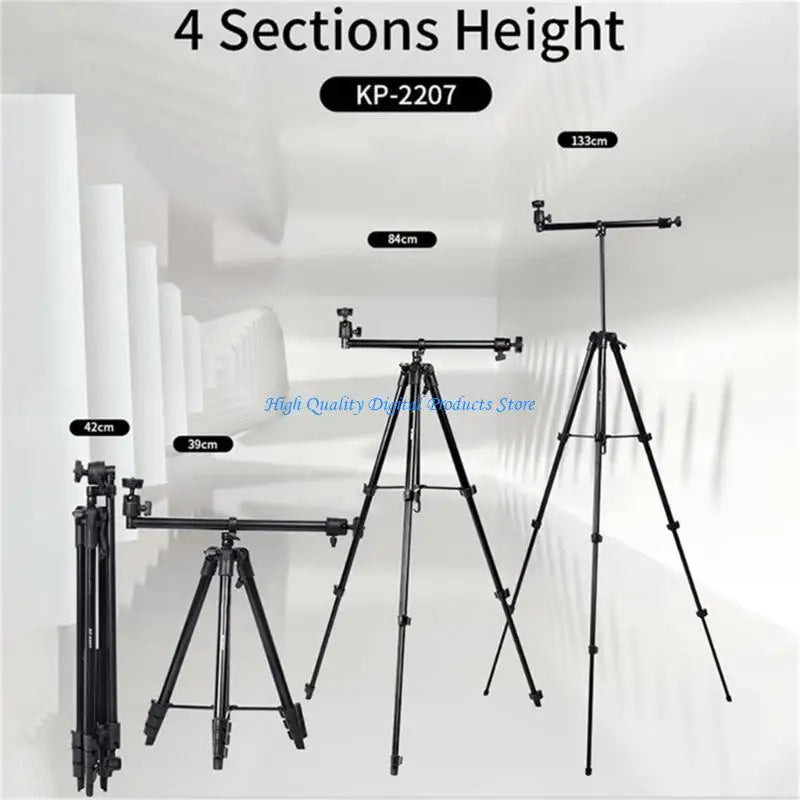 Professional Tripod Foldable Design for Video Recording Adjustable Height Stand Electronics DealSniper.net