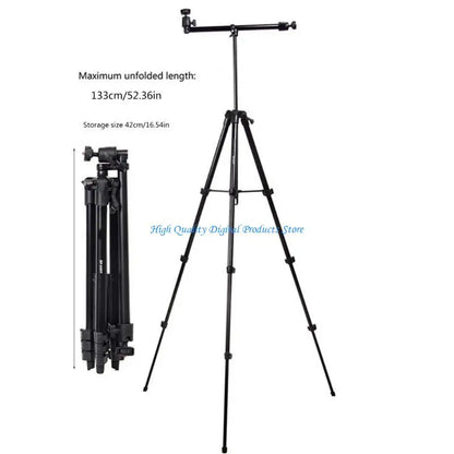 Professional Tripod Foldable Design for Video Recording Adjustable Height Stand Electronics DealSniper.net