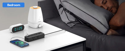 6-Outlet Power Strip Extension Power Cord Travel Adapter Electronics DealSniper.net