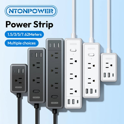 6-Outlet Power Strip Extension Power Cord Travel Adapter Electronics DealSniper.net