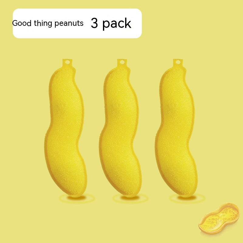 Household Kitchen Pea Sponge Bottle Wipe Cleaning Brush Kitchen dealsniper-net May Good Things Happen 3PCs