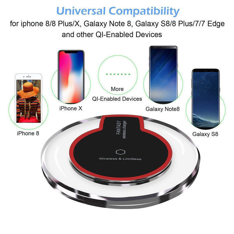 New Wireless Charging Dock Charger Crystal Round