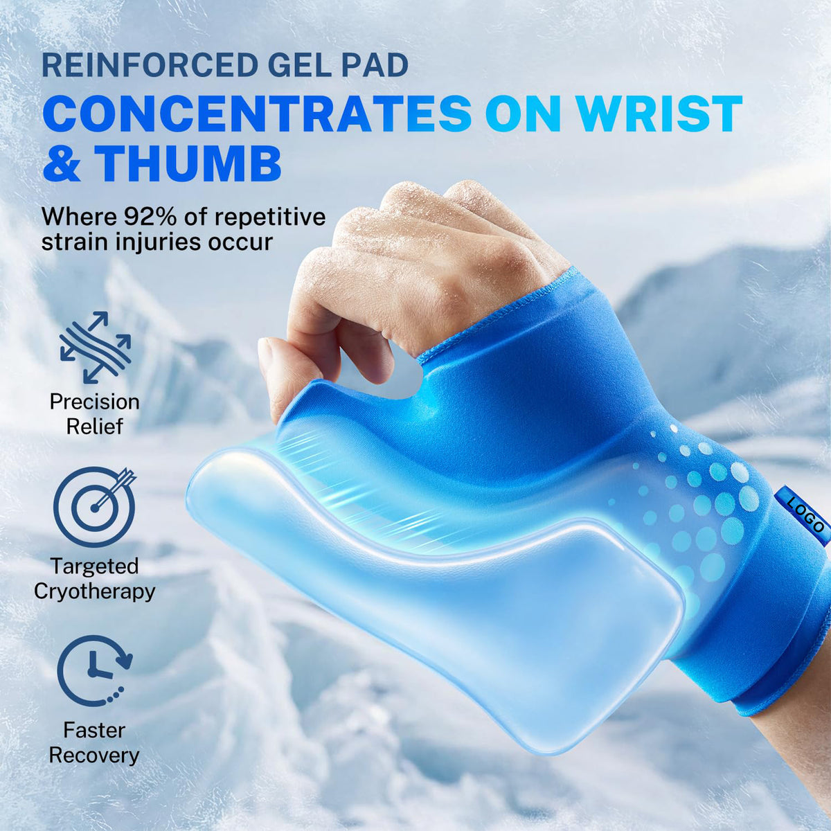3D Gel Wrist Support With HotCold Therapy Health DealSniper.net