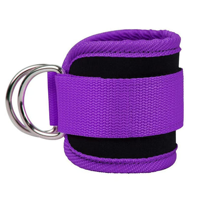Ankle Strap Resistance Bands Hip Leg Strength Pull Rope Fitness Sports DealSniper.net Purple Silver Buckle Net