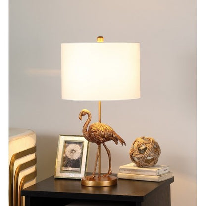 Matte Gold Flamingo Resin Table Lamp