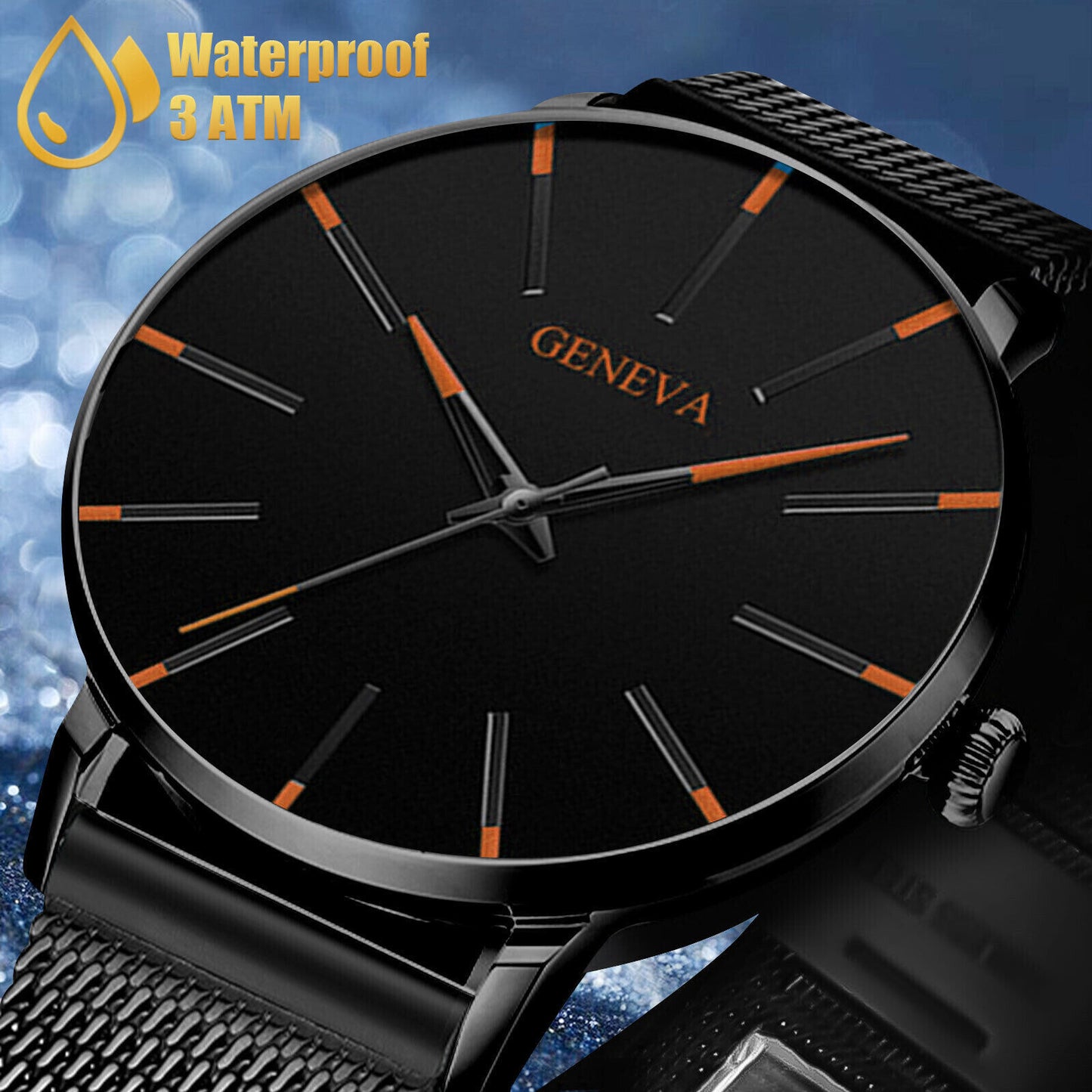 Waterproof Men's Watch Stainless Steel Quartz Analog Wristwatches Sport Fashion Men dealsniper-net