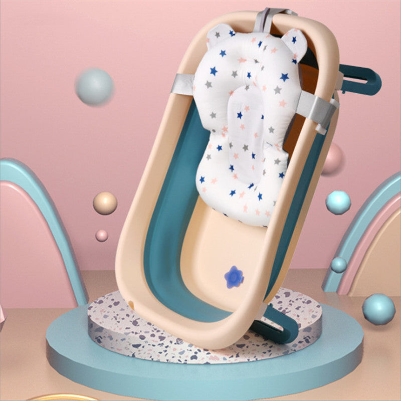 Baby Bath Seat Support Mat Foldable Baby Bath Tub Pad & Chair Deals DealSniper.net