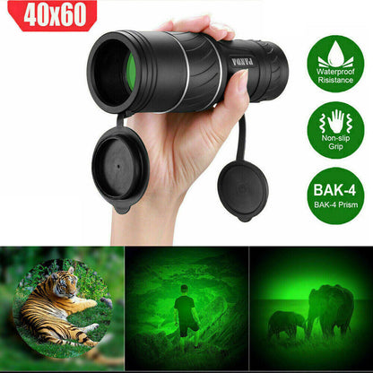 40x60 Day Night Vision HD Optical Monocular Hunting Camping Outdoor DealSniper.net