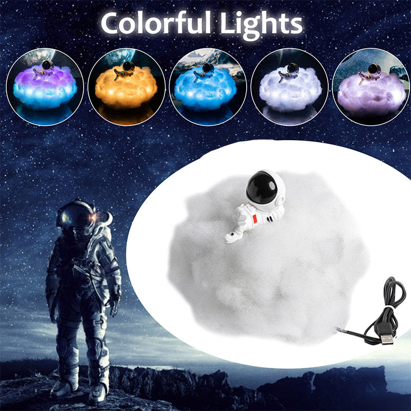 LED Colorful Clouds Astronaut Lamp With Rainbow Lamp Home Decor dealsniper-net