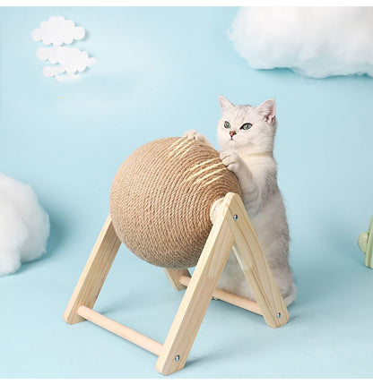 Professional Vertical Cat Toy Sisal Cat Catching Ball Pets dealsniper-net Vshaped cat catching ball Large