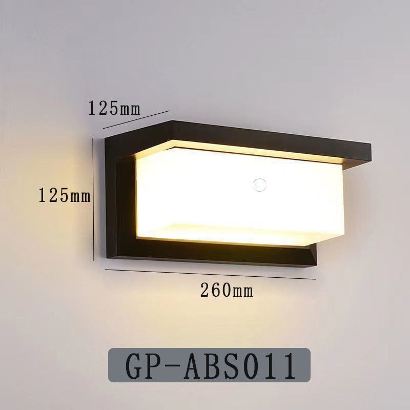 Modern Simple Outdoor Wall Lamp Waterproof Exterior House DealSniper.net ABS011 Inductive version Neutral White