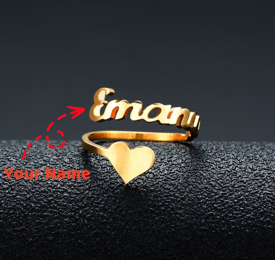 Customized Name Men Women Ring Rings Jewelry Jewelry Gym From House