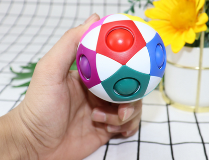 Decompression Soccer Rainbow Ball Magic Cube 12-hole Intellectual Toys Deals DealSniper.net