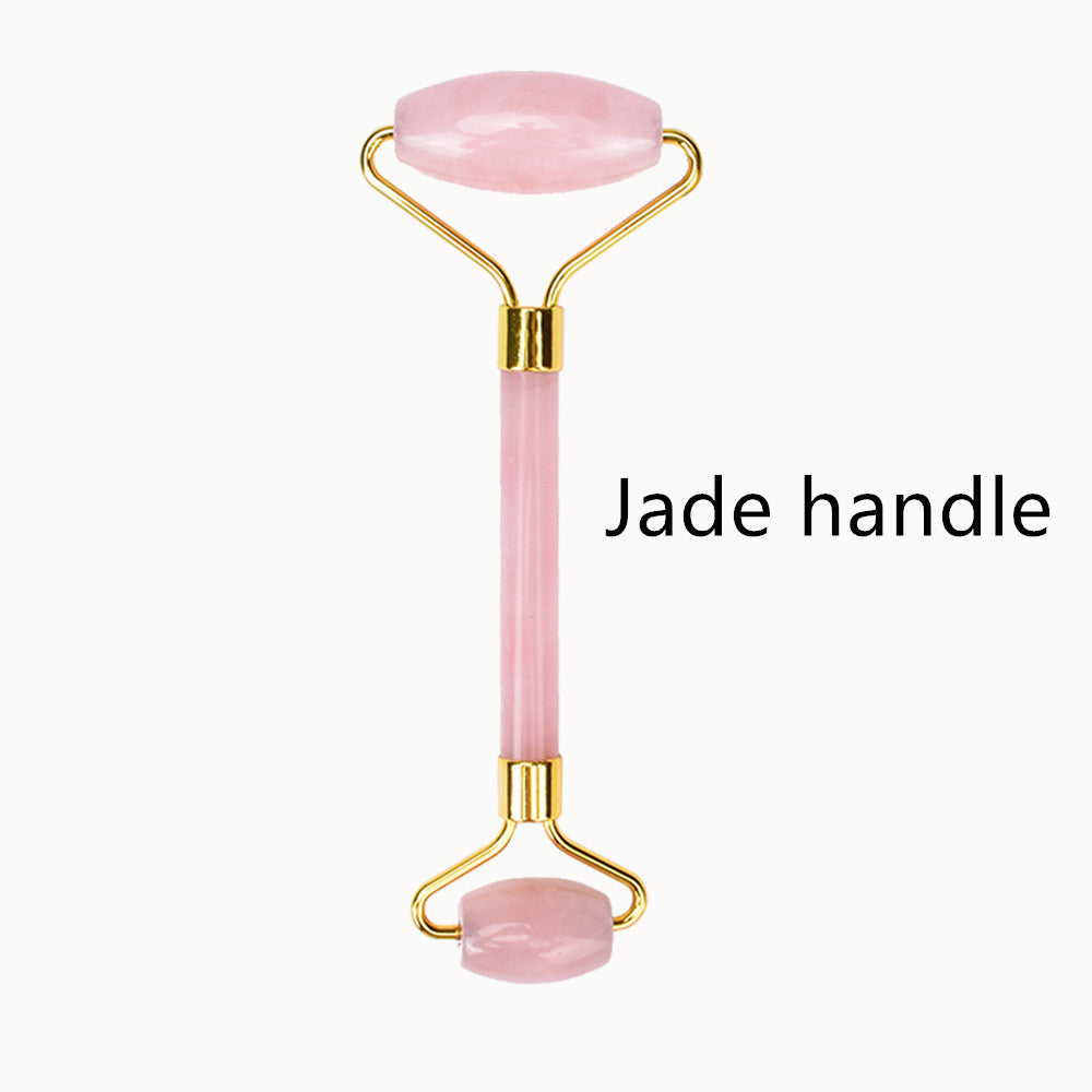 Face Lift Up Wrinkle Remover Gua Sha Stone For Face Massage Beauty Gym From House Pink jade handle
