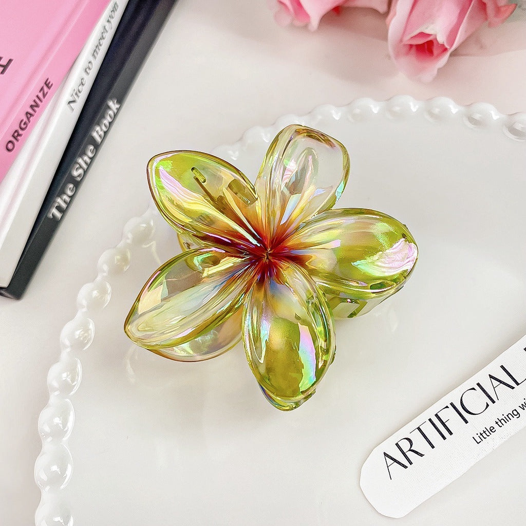 High Sense Plumeria Rubra Seaside Holiday Barrettes Beauty DealSniper.net 4 Colorful Apple Green 1PC