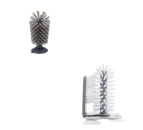 Creative suction wall lazy cup brush glass cleaning brush Kitchen dealsniper-net Grey White set