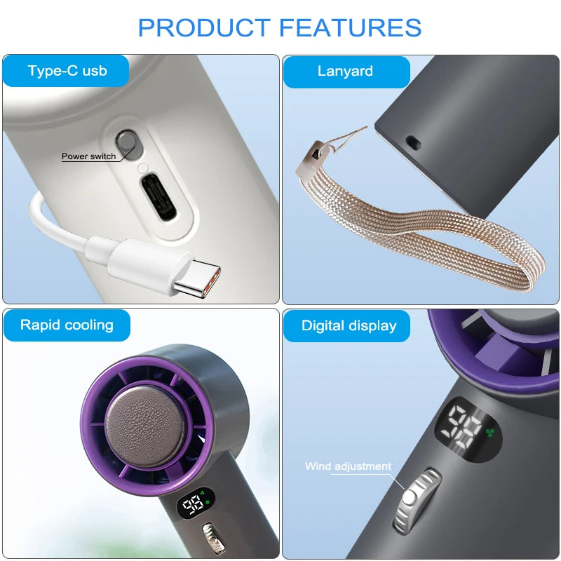 Portable Handheld Turbo Fan Cooling Semiconductor Refrigeration Electronics dealsniper-net
