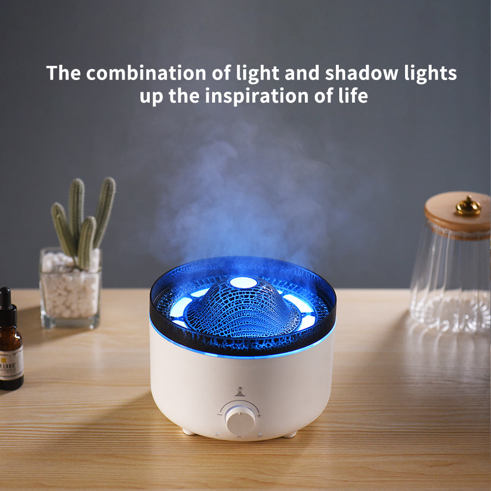 Mute Of New Small Simulated Flame Volcano Humidifier Home Decor dealsniper-net