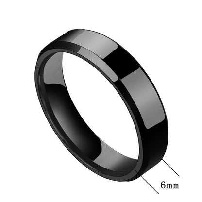 Niche Rings For Men And Women Stainless Steel Beauty Gym From House Black ring 10