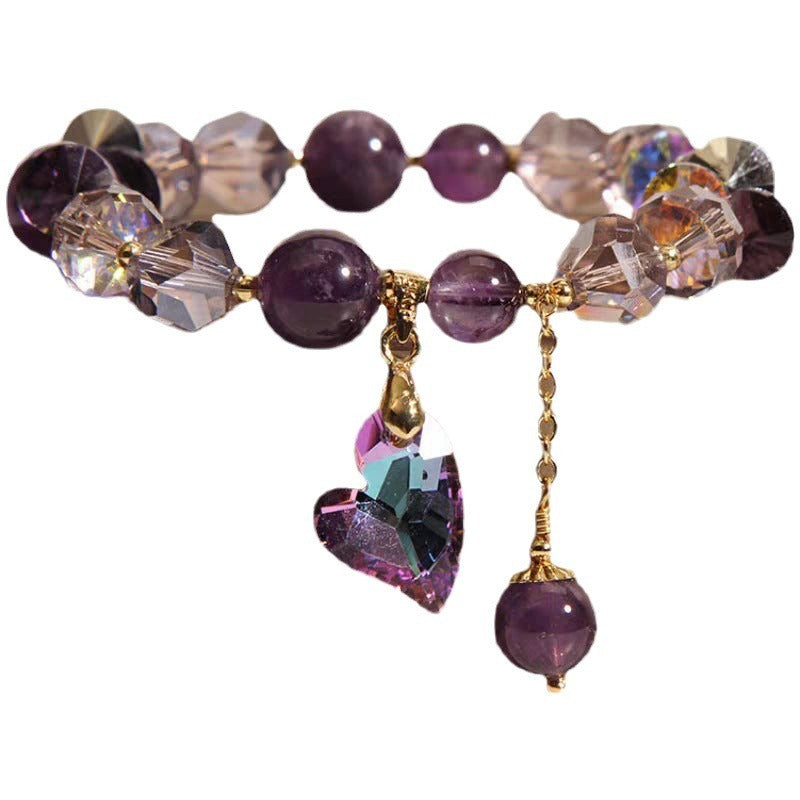 Natural Amethyst New Chinese Bracelet Love Gem Jewelry dealsniper-net