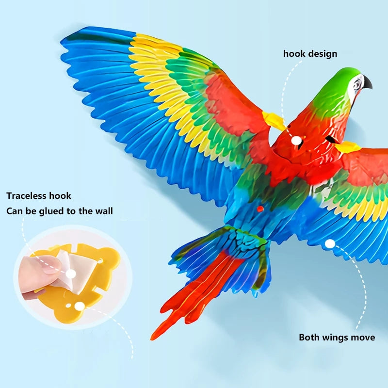 Simulation Bird Cat Interactive Pet Toys Hanging Eagle Flying Pets Gym From House