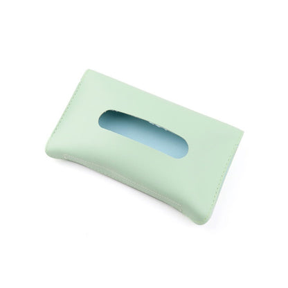 Car Sun Visor Paper Towel Bag Leather Vehicle DealSniper.net Green 1PC