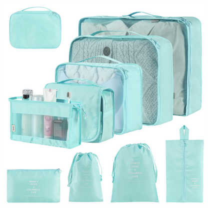 Home Fashion Simple Solid Color Storage Bag House dealsniper-net Lake Blue 10Set