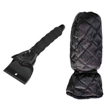 Car Windshield Snow Scraper Mitten With Durable Handle, Waterproof Vehicle dealsniper-net Black