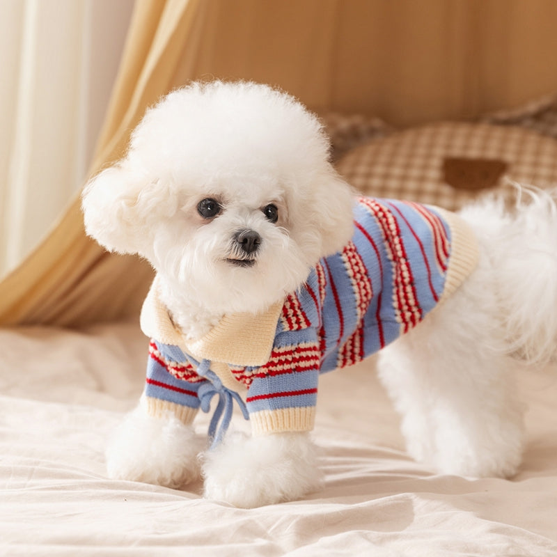 Cat Sweaters Cold Weather Dog Striped Pullover Pets dealsniper-net