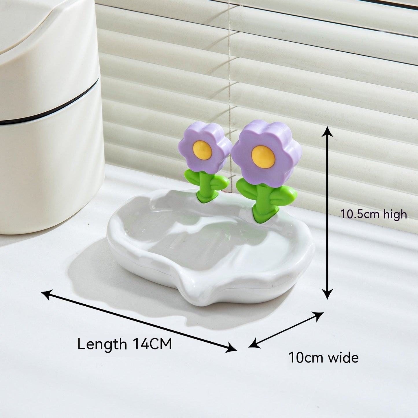Draining Flowers Soap Dish Home Creative House DealSniper.net Cartoon Purple