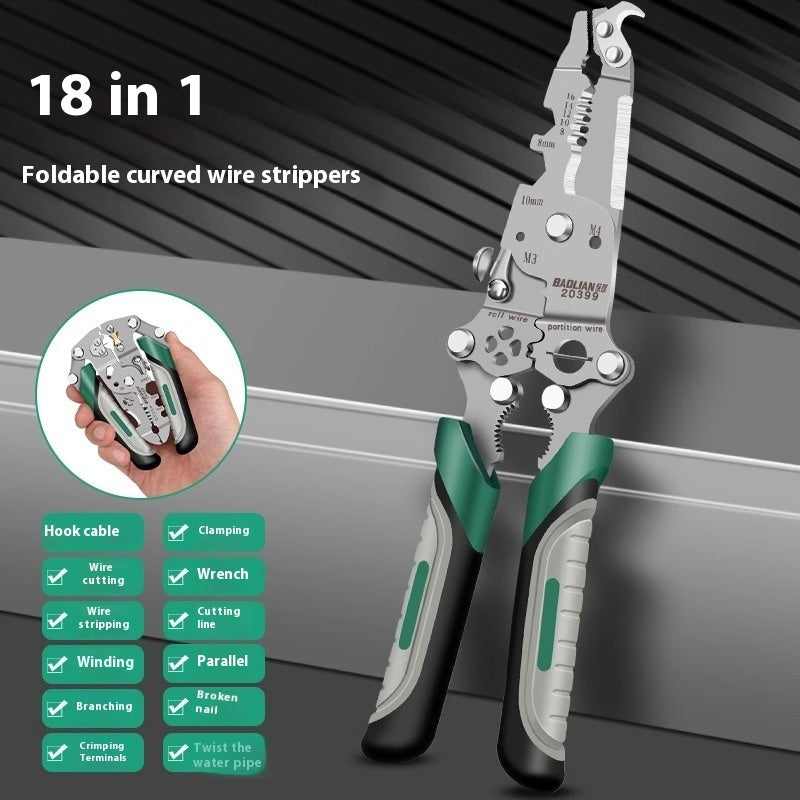 Foldable Wire Stripper Multifunctional Pulley Design Tools DealSniper.net Curved Mouth Wire Stripper 95