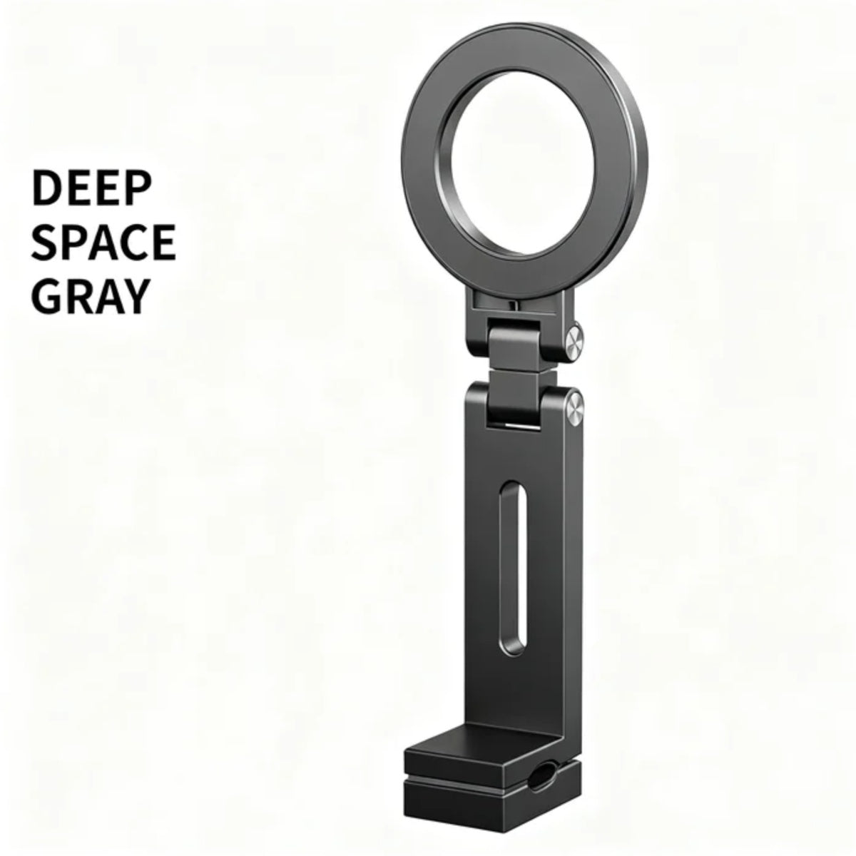 Magnetic Phone Stand For Travel, 360 Rotatable Foldable Desk Holder Beauty Gym From House Dark Gray