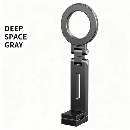 Magnetic Phone Stand For Travel, 360 Rotatable Foldable Desk Holder Beauty Gym From House Dark Gray