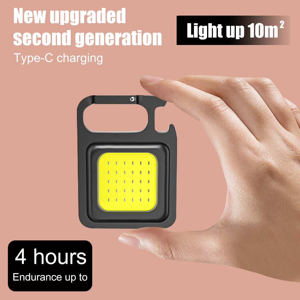 Mini Portable Flashlight Rechargeable Glare COB Keychain Light Outdoor DealSniper.net
