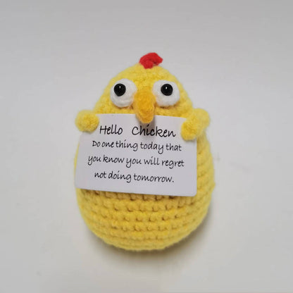 Funny Animal Crocheted Toy Creative Gift Kids dealsniper-net Chick Plus Keychain