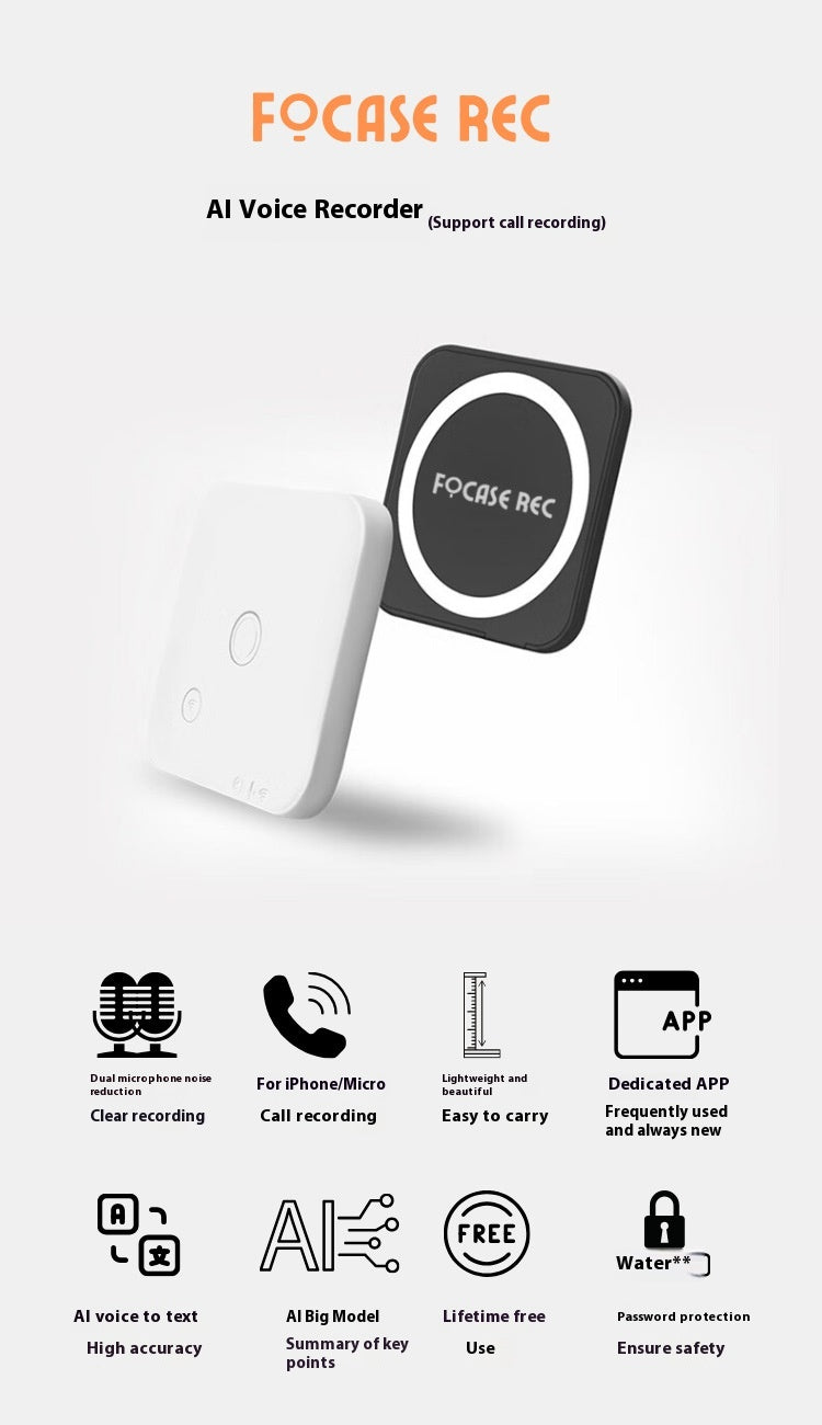 AI Smart Voice Recorder With AI Conversion And Big Model Summary Ai Recorder dealsniper-net