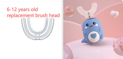 Children'S Electric Toothbrush Food Grade Silicone Oral Kids null Little Dinosaur Blue set 6to12 Years Old
