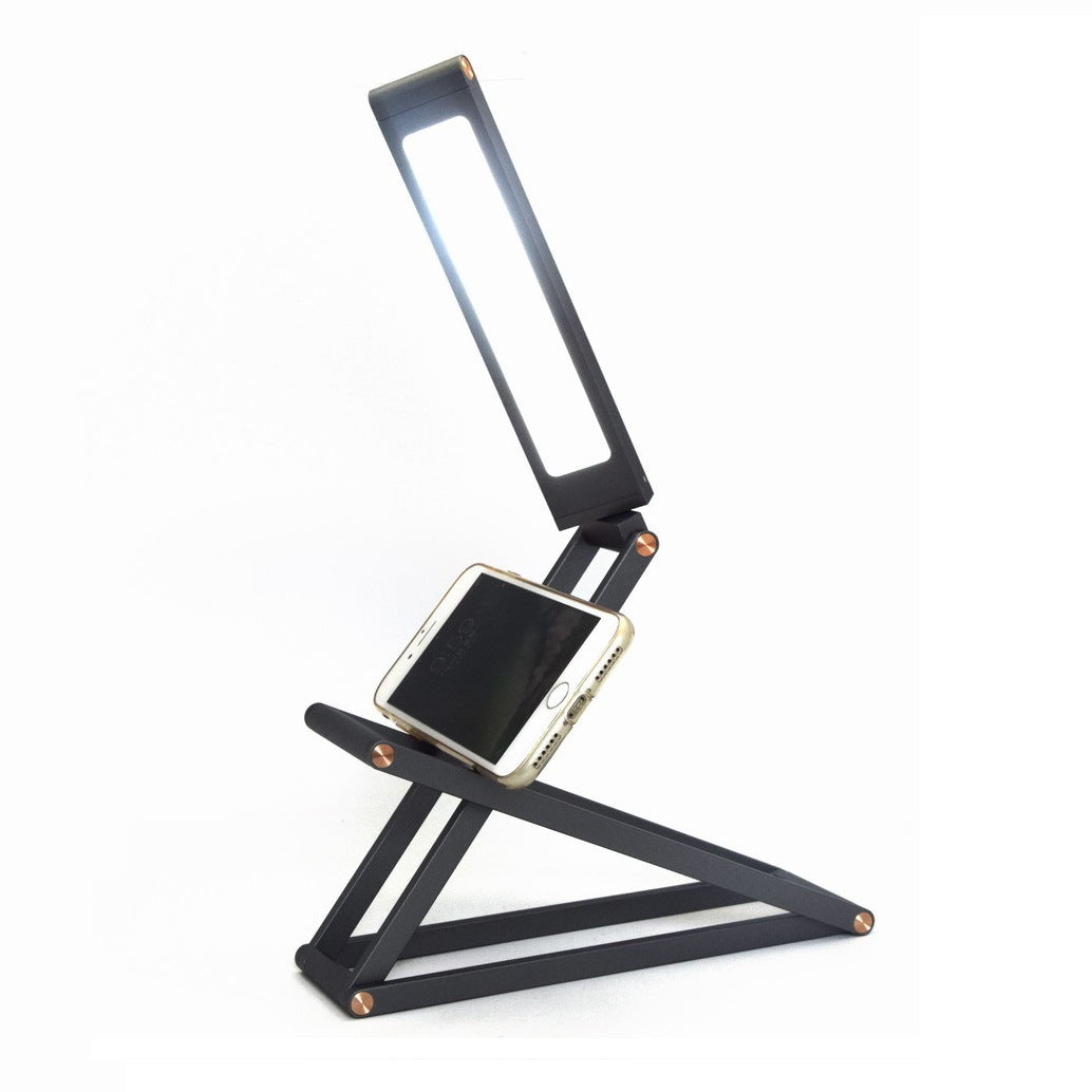 Desk Lamp Wireless Charging Portable Bedroom Bedside Wall Lamp House DealSniper.net Black turntable USB