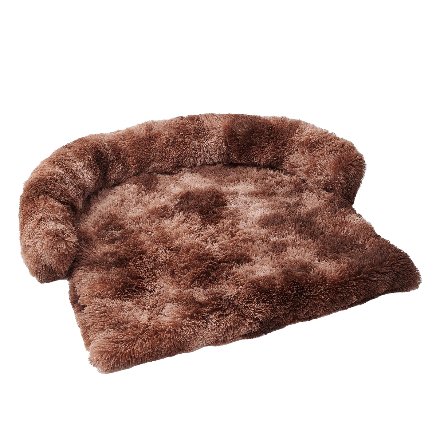 Calming Dog Bed Fluffy Plush Dog Mat For Furniture Protector Pets dealsniper-net Tiedye khaki