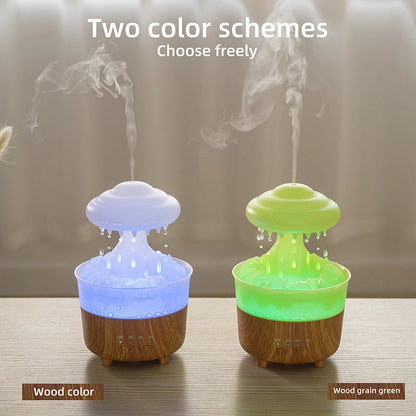 Rain Cloud Night Light Humidifier With Raining Water Drop Sound House dealsniper-net