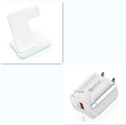 Compatible With Three-in-one Bracket Wireless Charger Electronics DealSniper.net White US PLUG