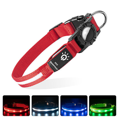 Suitable For Locator Waterproof Pet Collar Pets dealsniper-net Red L