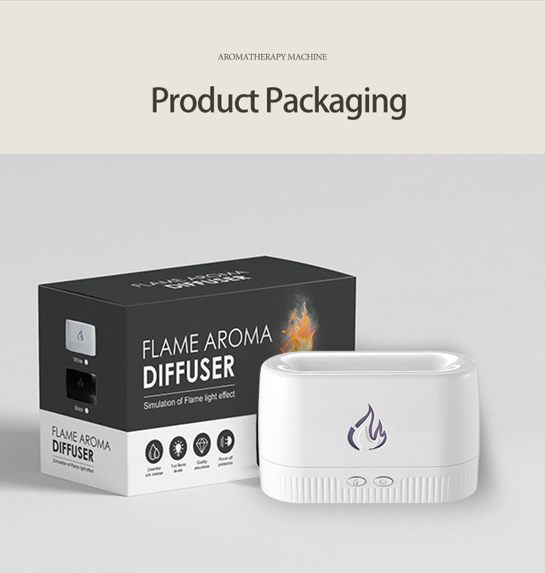 Factory Price Flame Humidifier Aroma Diffusers Machine Home Bedroom House DealSniper.net