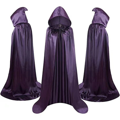 Halloween Cloak Costumes Wizard Cloak For Children Hooded Holidays null Purple 120cm