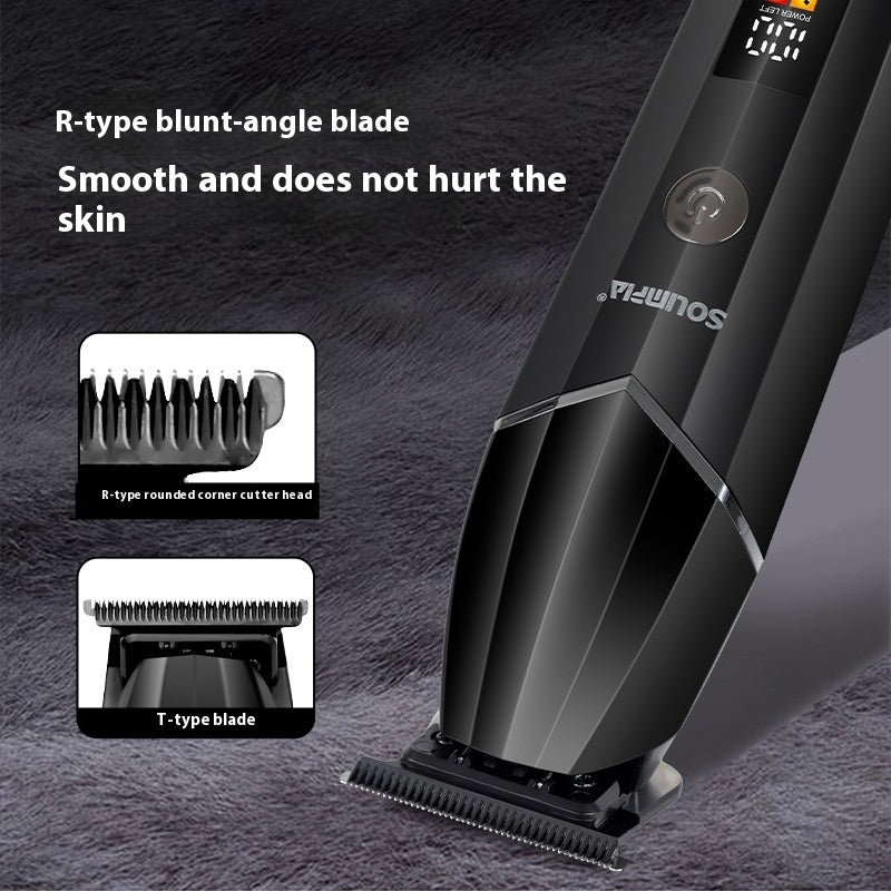 Smart LCD Digital Display Oil Head Scissors Portable USB Charging Household Hair Scissors Men DealSniper.net